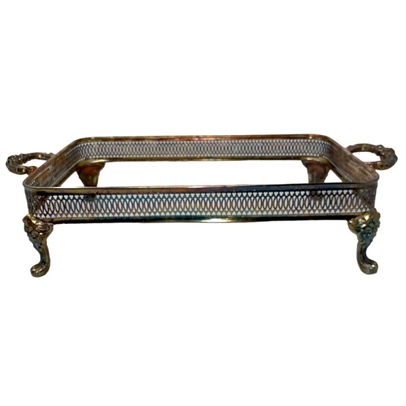 Vintage Beautiful Pyrex Cradle. 9 x 14 x 4” Silver Plated. - Picture 5 of 5